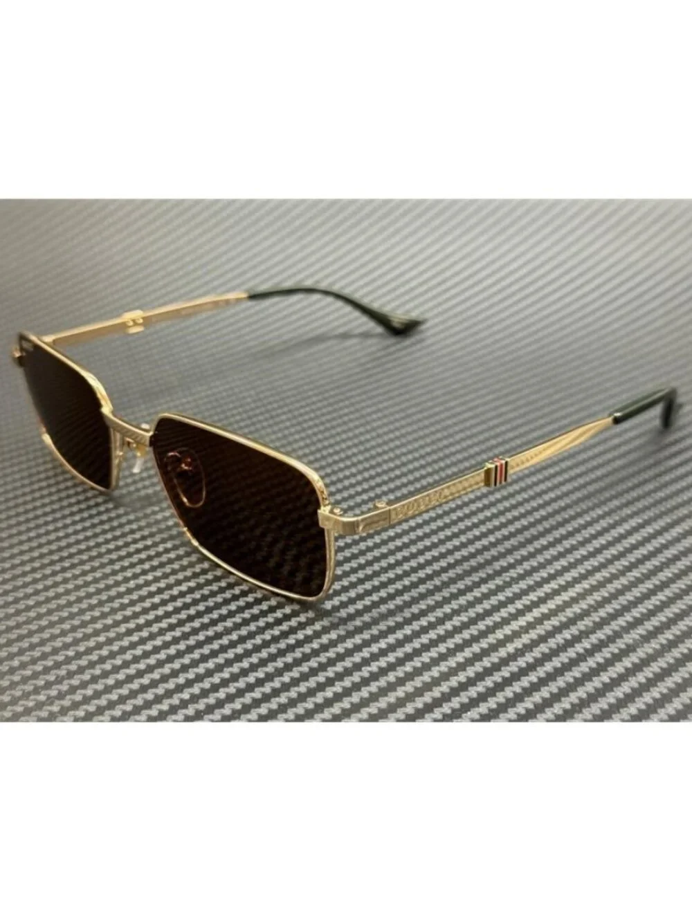 New Gucci Men Gold Sunglasses 56-18-145